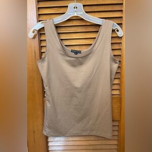 Anue Ligne Tan Sleeveless Fitted Tank Top
Sz M